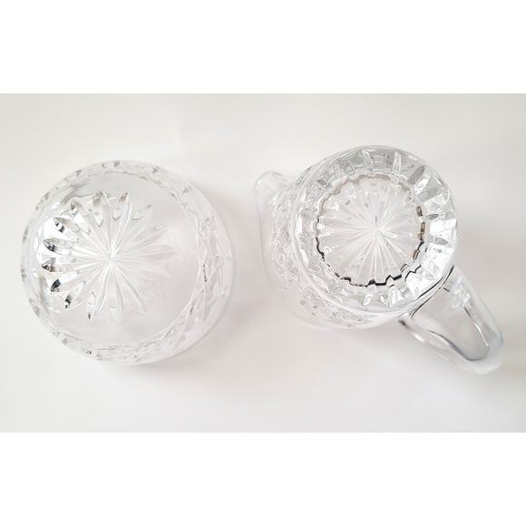Waterford Cut Crystal Open Sugar and Creamer Set Lismore Pattern CIB - Picture 4 of 10